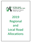 Cover of the Department of Transport’s 2019 Regional and Local Road Allocations document.